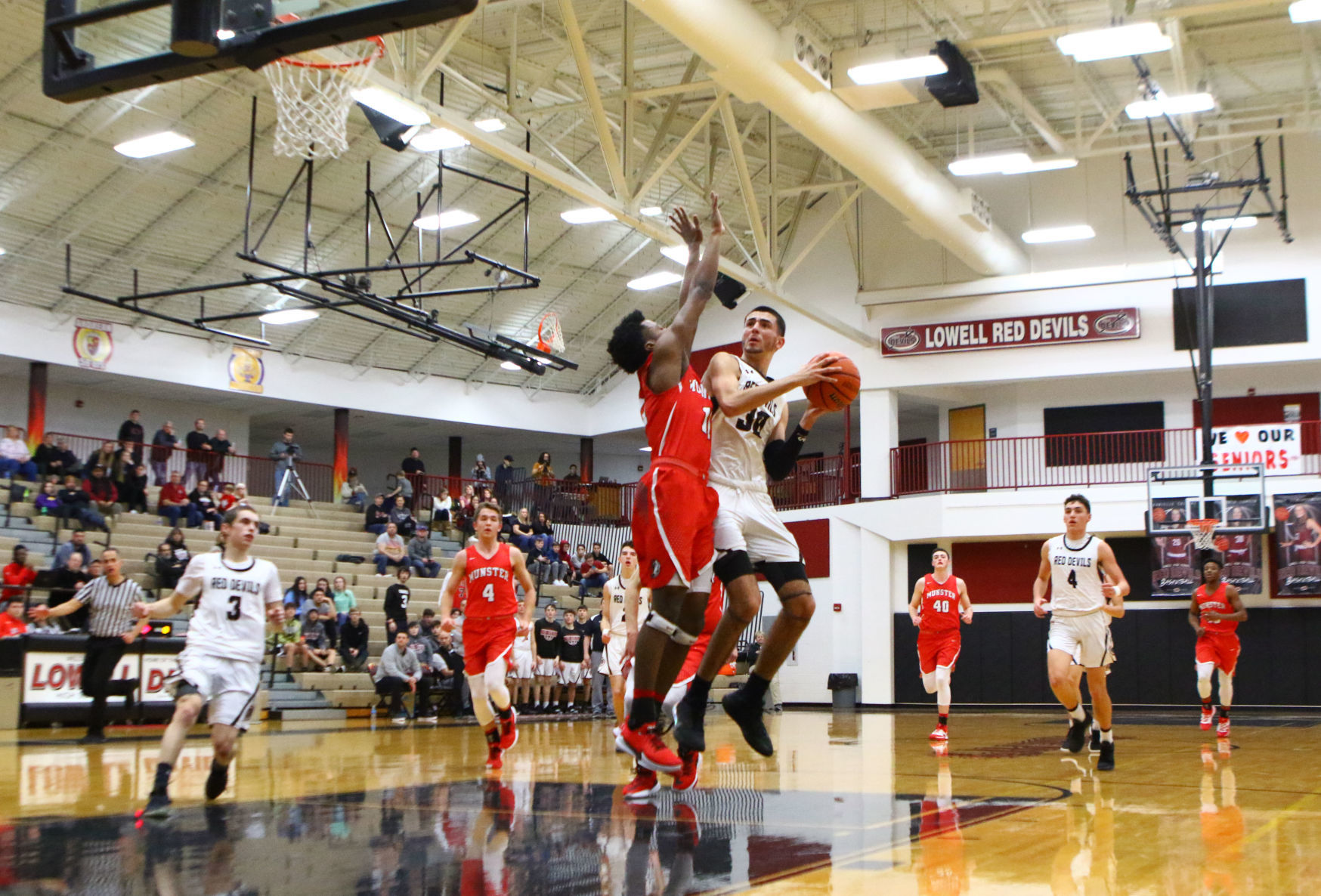 Munster at Lowell boys basketball